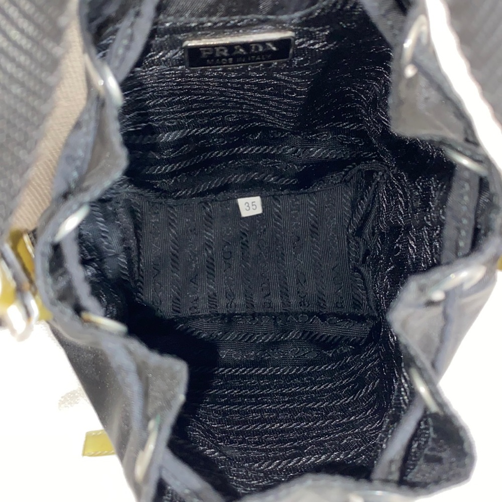 Prada Vintage Tessuto Nylon Duet Mini Bucket Bag In Black - Picture 11 of 17